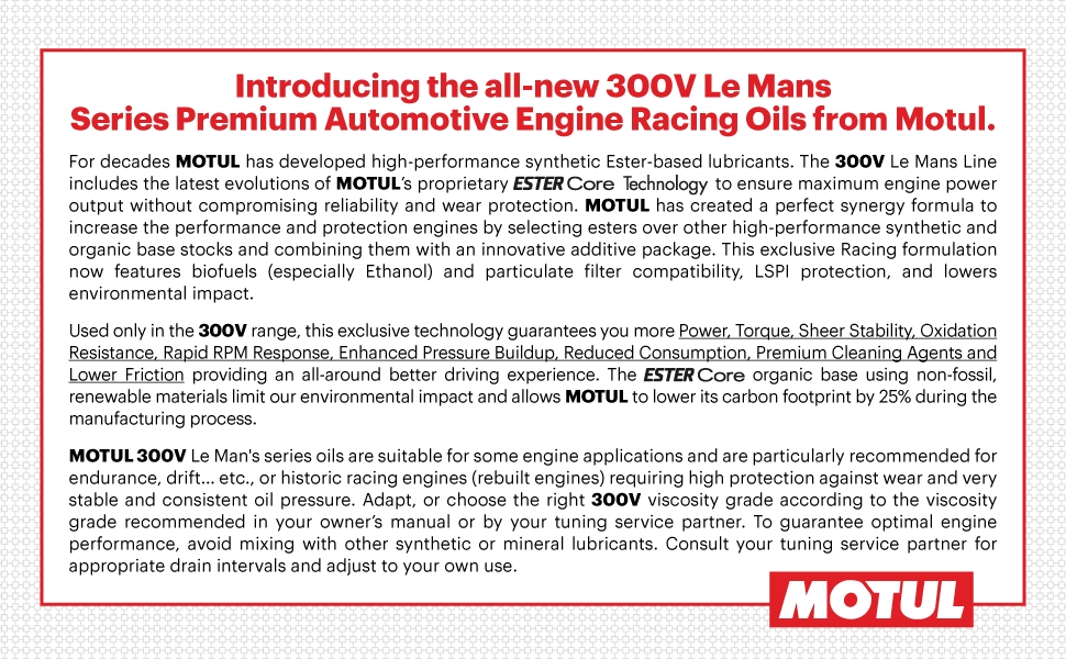 Motul 300V Le Mans Description 